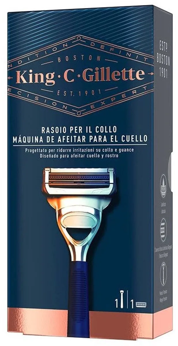 Gillette King C Neck Razor Blauw