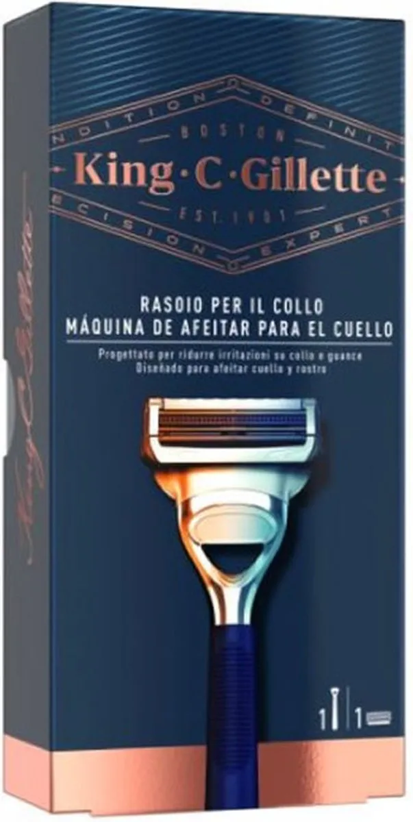 Gillette King C Neck Razor Blauw