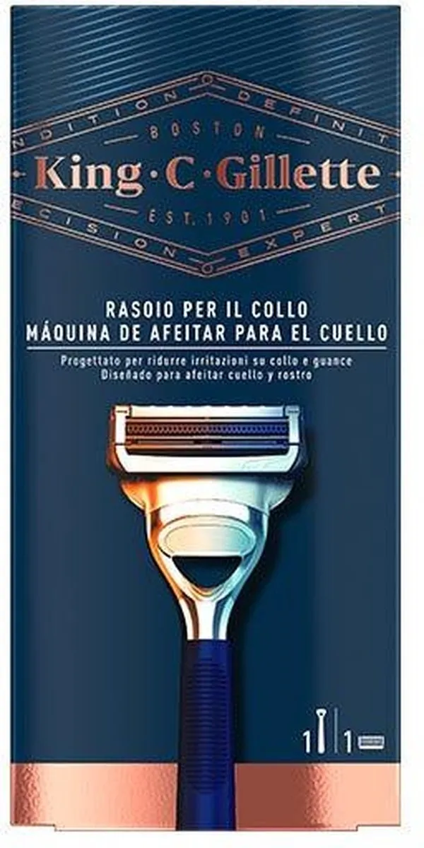 Gillette King C Neck Razor Blauw