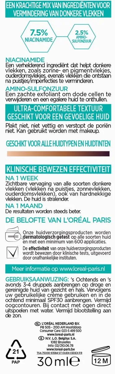 L'Oréal Paris Bright Reveal Niacinamide Serum 30ml