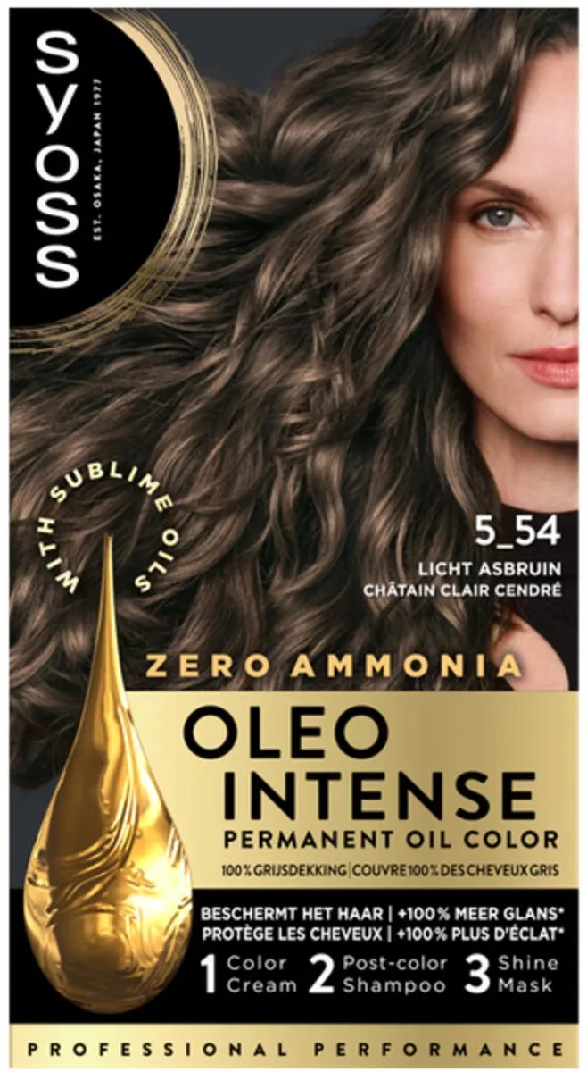 SYOSS Oleo Intense Haarverf 5-54 Licht Asbruin - 230ml
