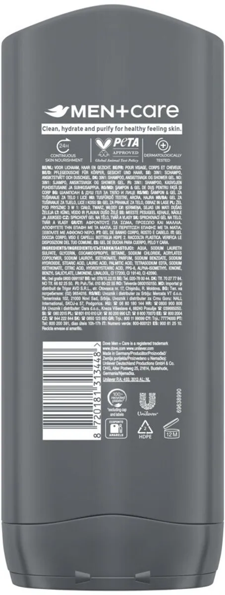 Dove Men+ Care Douchegel Clean Comfort 400ml - 2400ml (6x4)