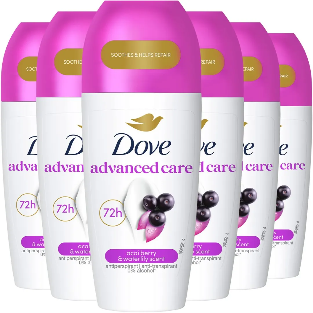 Dove Anti-Transpirant Deodorant Roller Acai Berry - 6x50ml