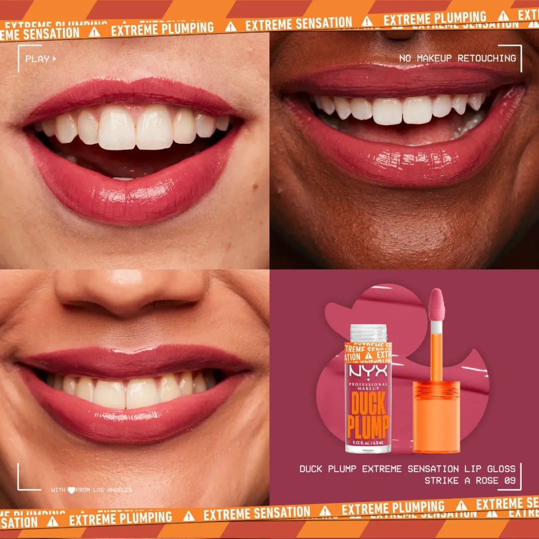NYX Duck Plump Plumping Lipgloss Strike A Rose 6,8ml