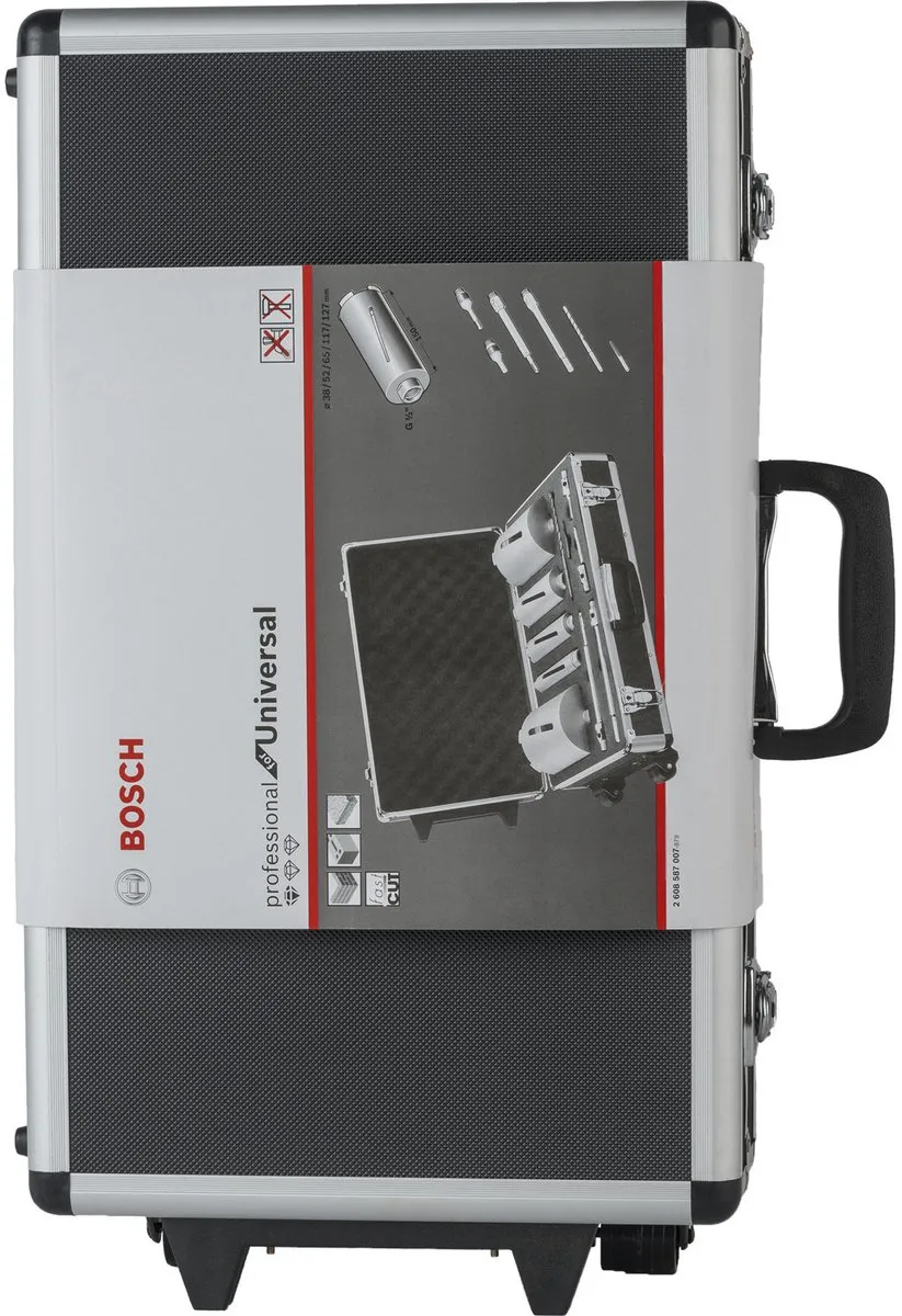 Bosch 5-delige Diamantdroogboorkronenset G 1/2" - Beton - 38/52/65/117/127mm