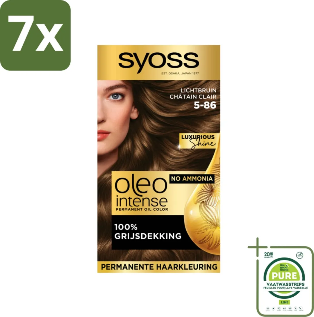 SYOSS Oleo Intense Haarverf 5-86 Lichtbruin - 7x115ml
