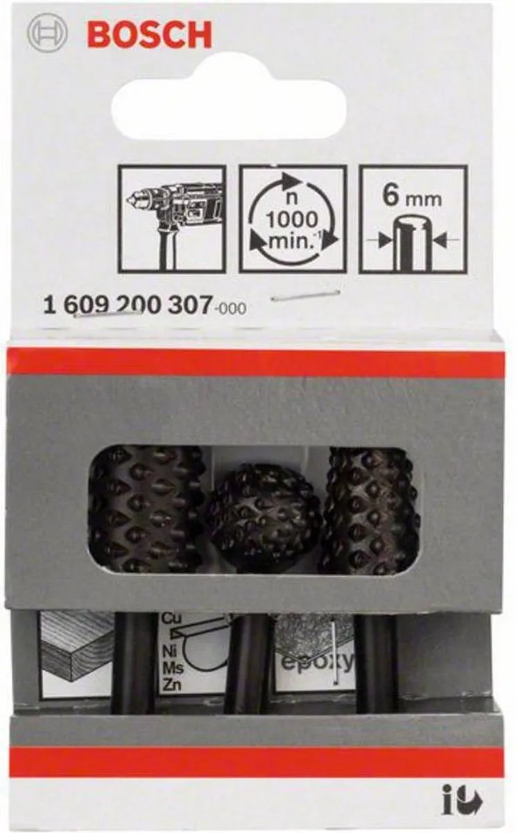 Bosch Houtraspen & -vijlen Set 3-delig