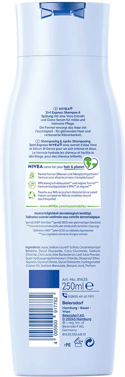 NIVEA Care Express Shampoo & Conditioner 2in1 250ml