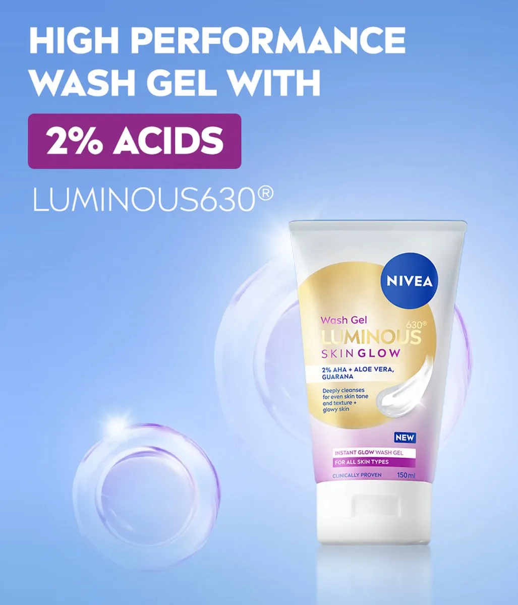 NIVEA Luminous630 Skin Glow Reinigingsgel 150ml