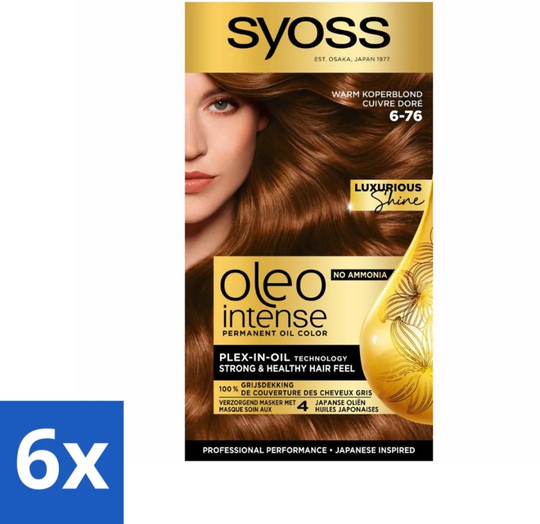 SYOSS Oleo Intense 6-76 Warm Koperblond Haarverf - 690ml
