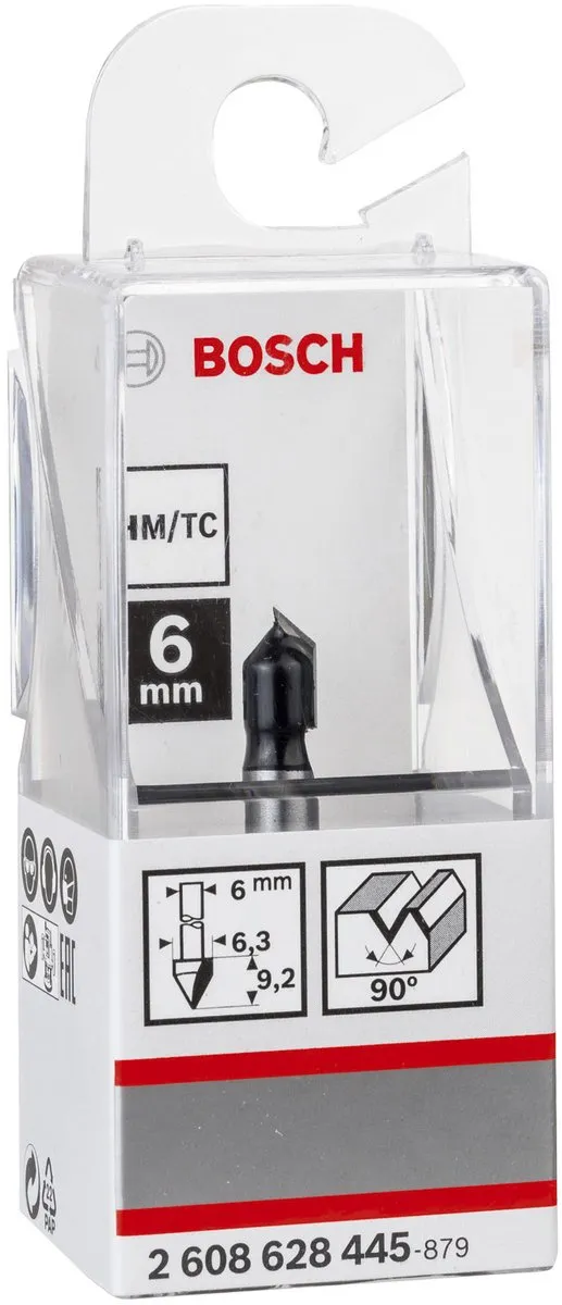 Bosch V-Vingerfrees Dubbel SN HM 6,3mm 90°