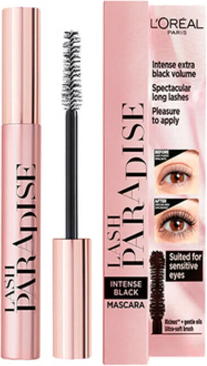 L'Oréal Paris Lash Paradise Intense Zwart Mascara - 19,2ml (3x6,4ml)