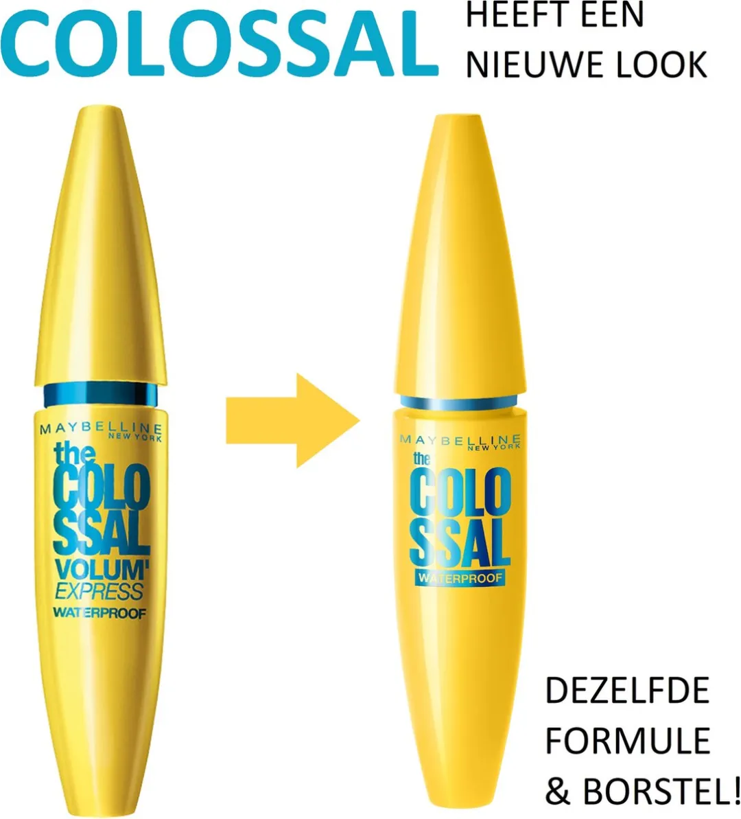 Maybelline Colossal Waterproof Mascara - 3 Stuks - Zwart