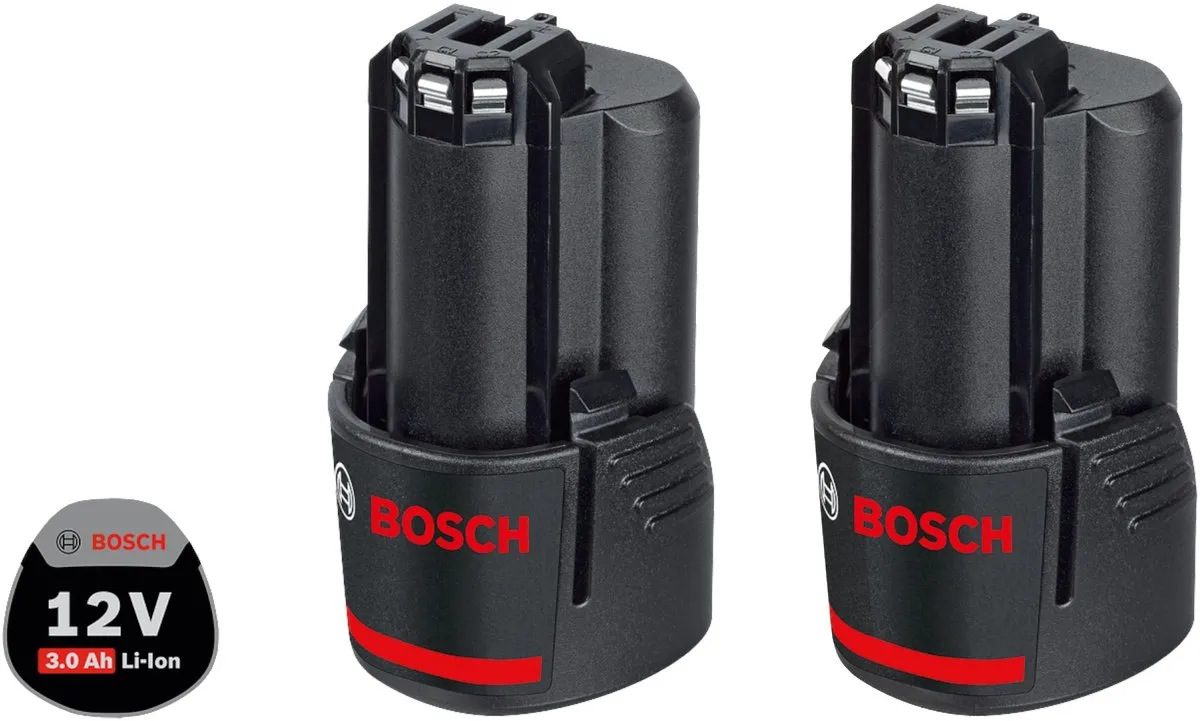 Bosch GBA 3,0 Ah 12V Li-Ion Accu - 2 Stuks