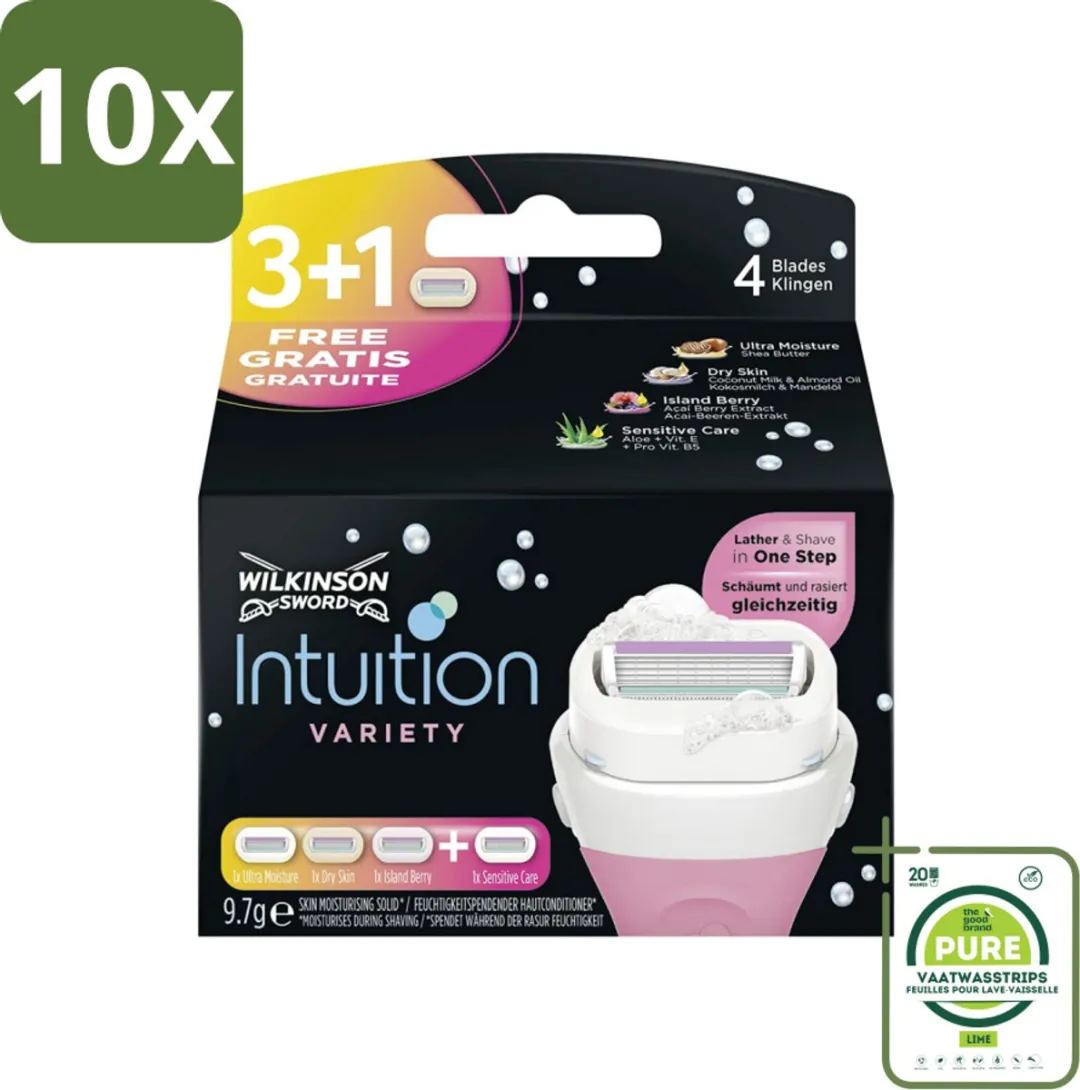 Wilkinson Sword Intuition 2-in-1 Variety Navulmesjes 4 Stuks