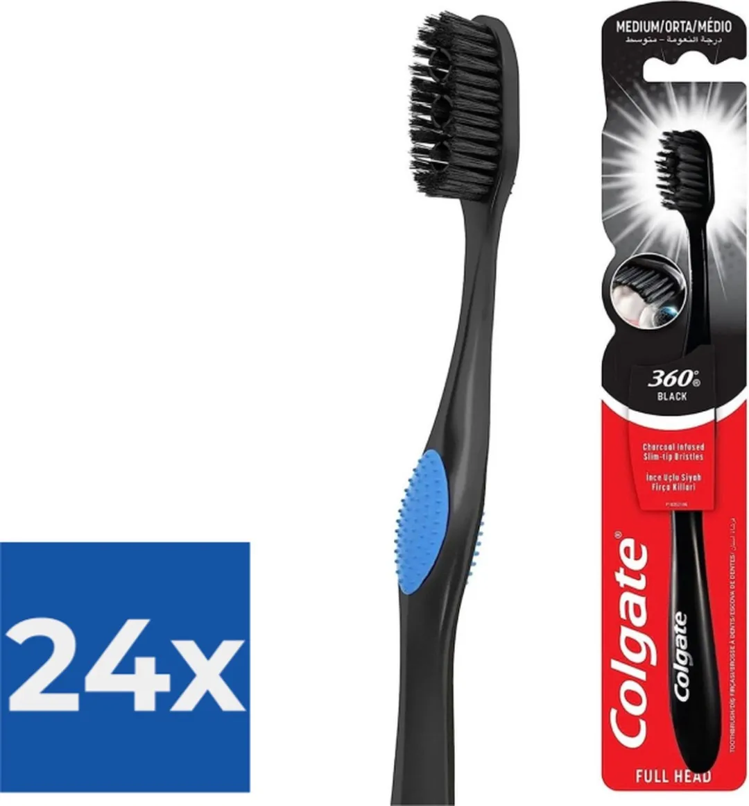 Colgate Tandenborstel Charcoal Black Medium