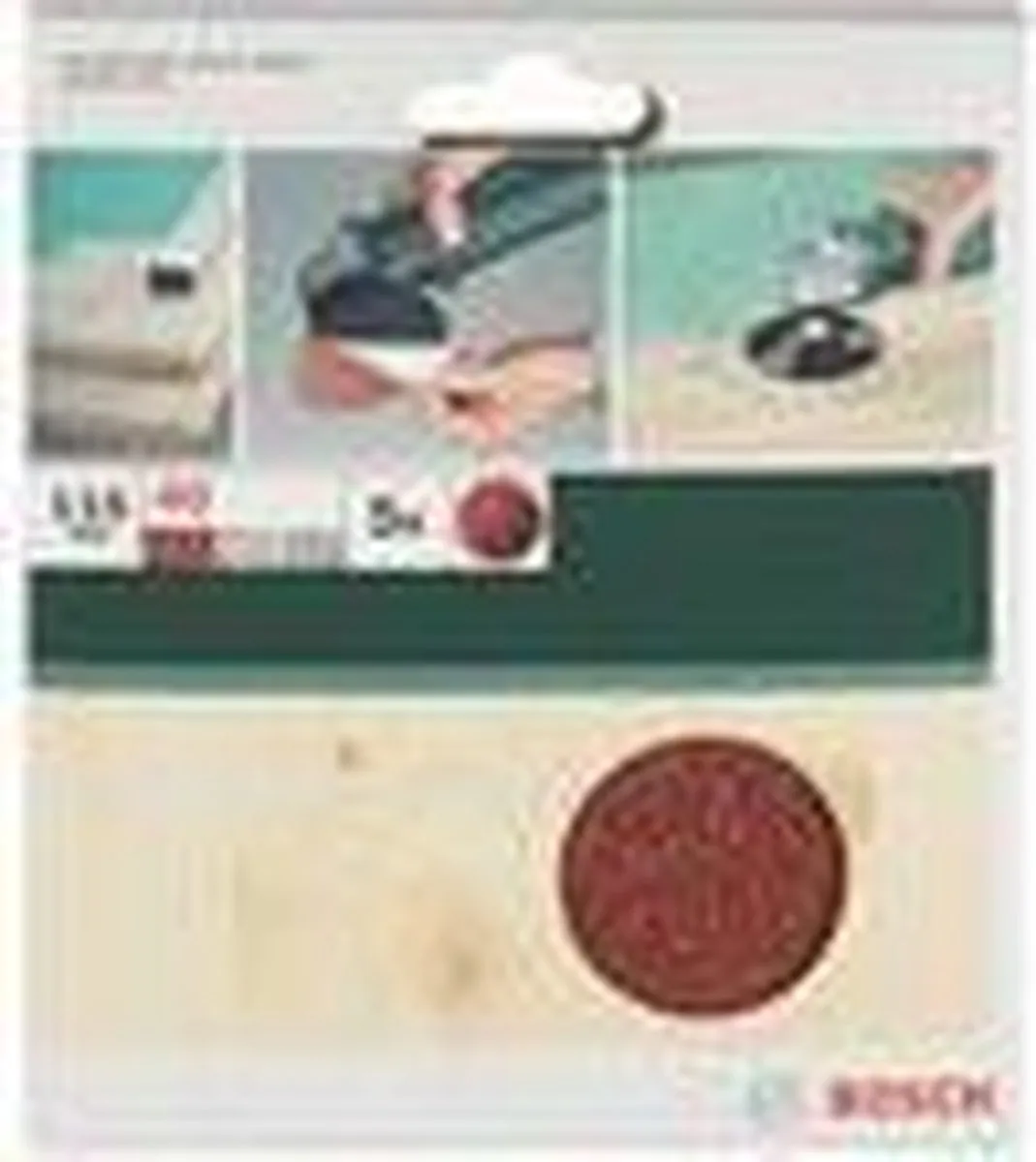 Bosch 2609256265 Schuurschijven 125mm - 5 Stuks - K40 - Rood - Velcro