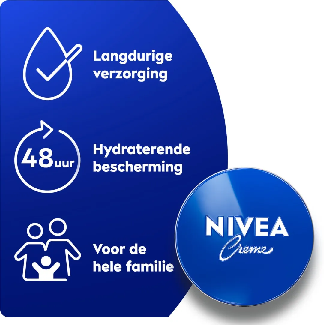 NIVEA Crème Blik 4x150ml - 600ml - 48U Hydraterende Bodycrème