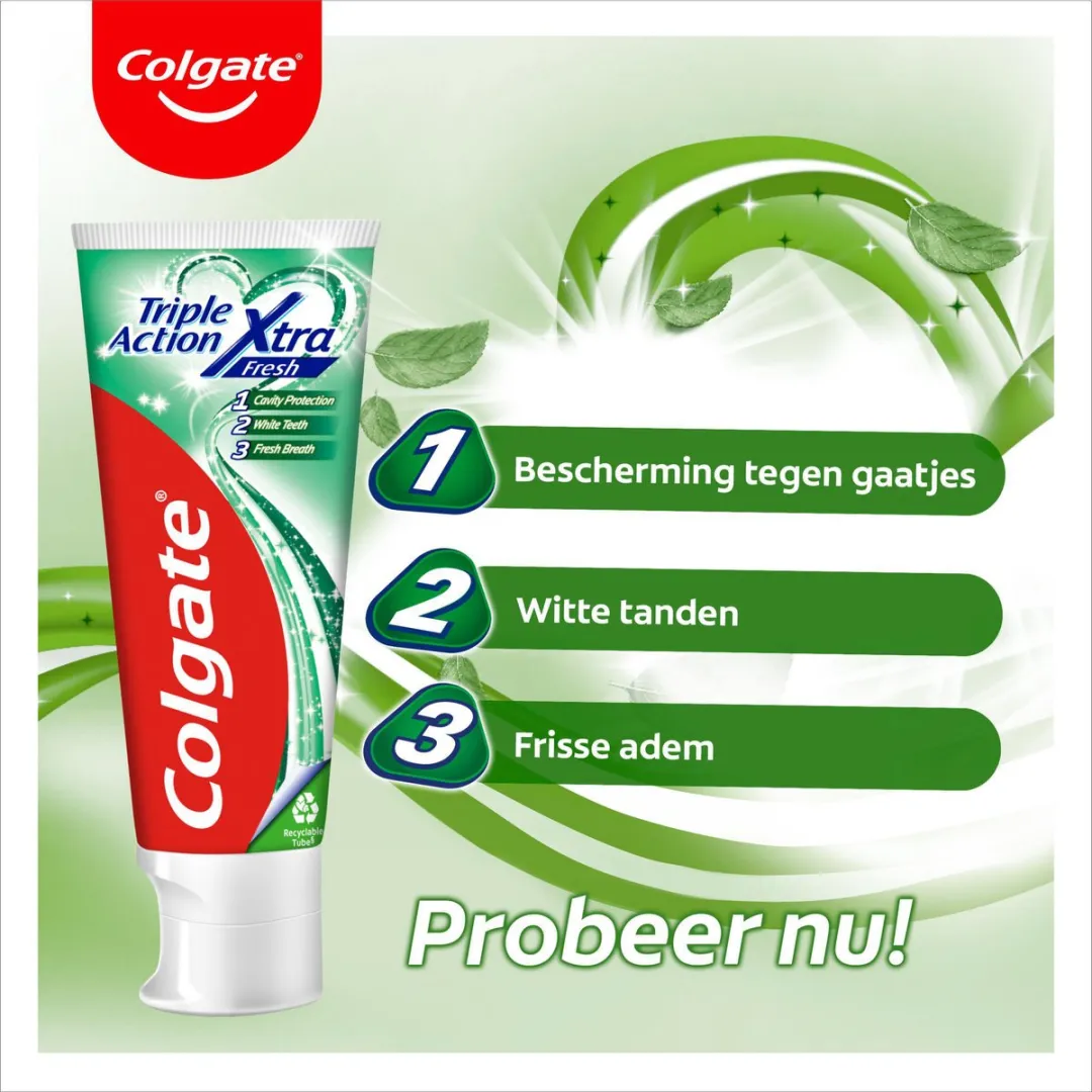 Colgate Triple Action Xtra Fresh Tandpasta 20 Stuks
