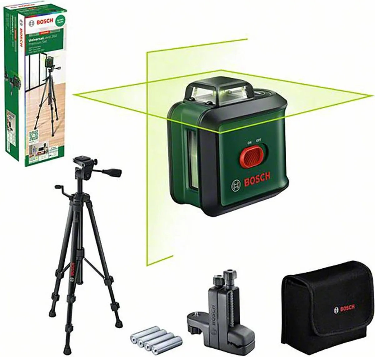 Bosch UniversalLevel 360 Premium Set 0603663E07 - 360° Kruislijnlaser - 4x Batterijen