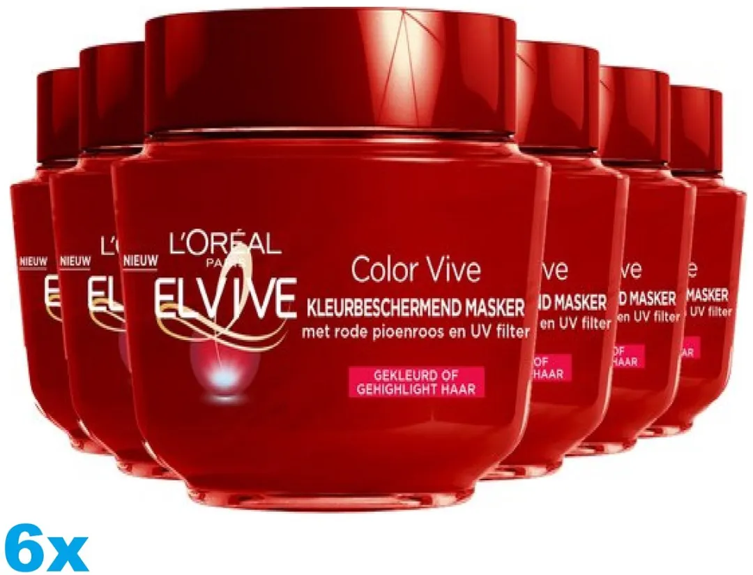 L'Oréal Paris Elvive Color Vive Haarmasker 6x300ml