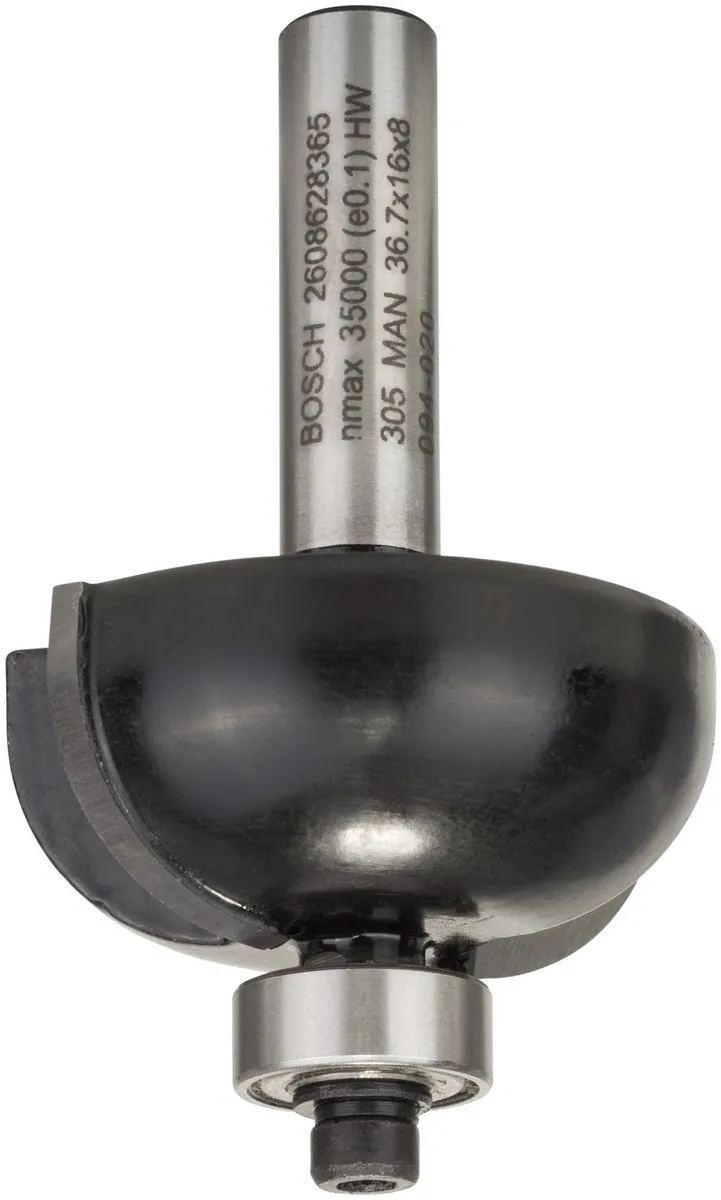 Bosch Halfrondprofielfrees 8mm R1 12mm