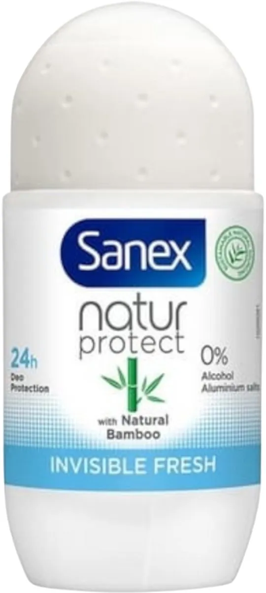 Sanex Deo Roll-on Bamboo Invisible Fresh 50ml - 6 Stuks
