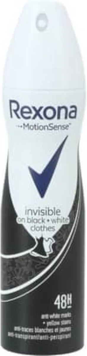 Rexona Invisible Spray Deodorant 150ml - Zwart/Wit