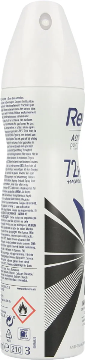 Rexona Invisible Spray Deodorant 150ml - Zwart/Wit