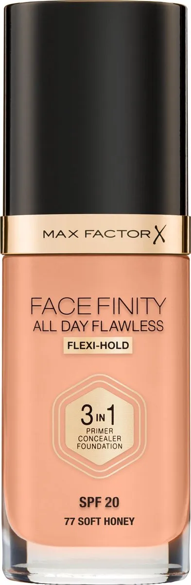 Max Factor Facefinity All Day Flawless 3-in-1 Liquid Foundation - 77 Soft Honey