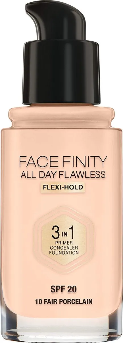 Max Factor Facefinity All Day Flawless 3-in-1 Foundation C10 Fair Porcelain 30ml