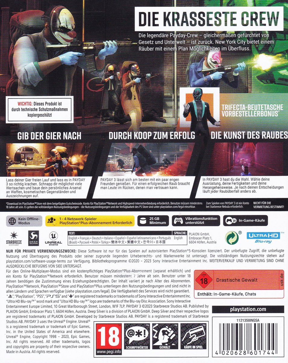 PAYDAY 3 - Day One Edition - DE PS5