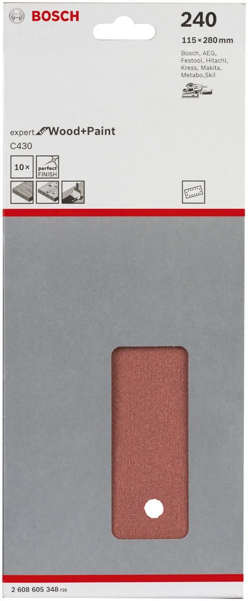 Bosch 10-delige Schuurbladset 115x280mm