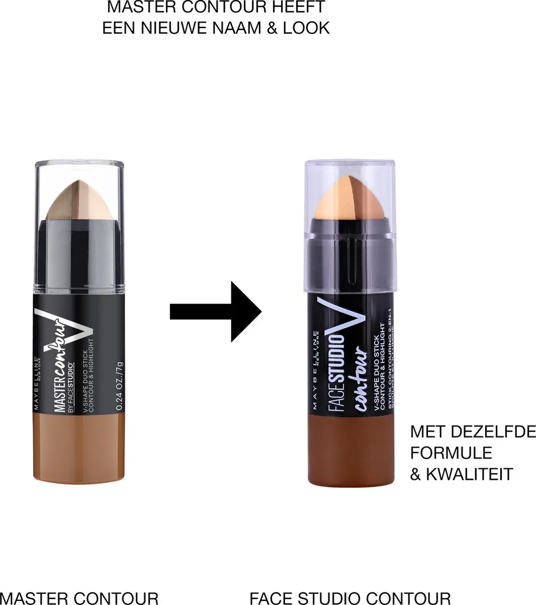 Maybelline Face Studio V-Shape Duo Stick - Donker