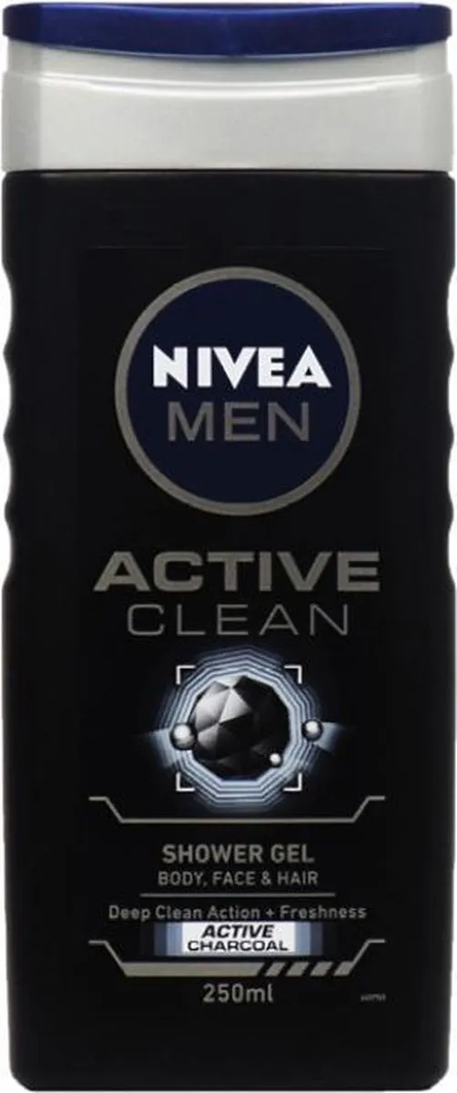 NIVEA MEN Active Clean Douchegel 250ml - 6 Stuks