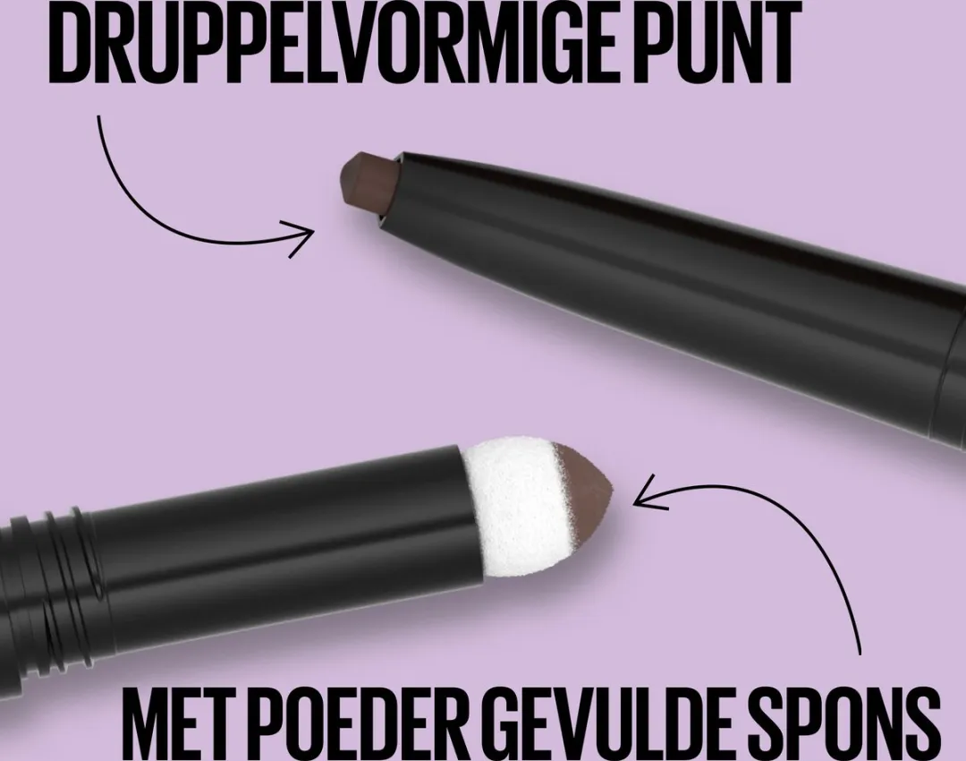 Maybelline Express Brow Duo 04 Dark Brown - Wenkbrauwpotlood & Poeder