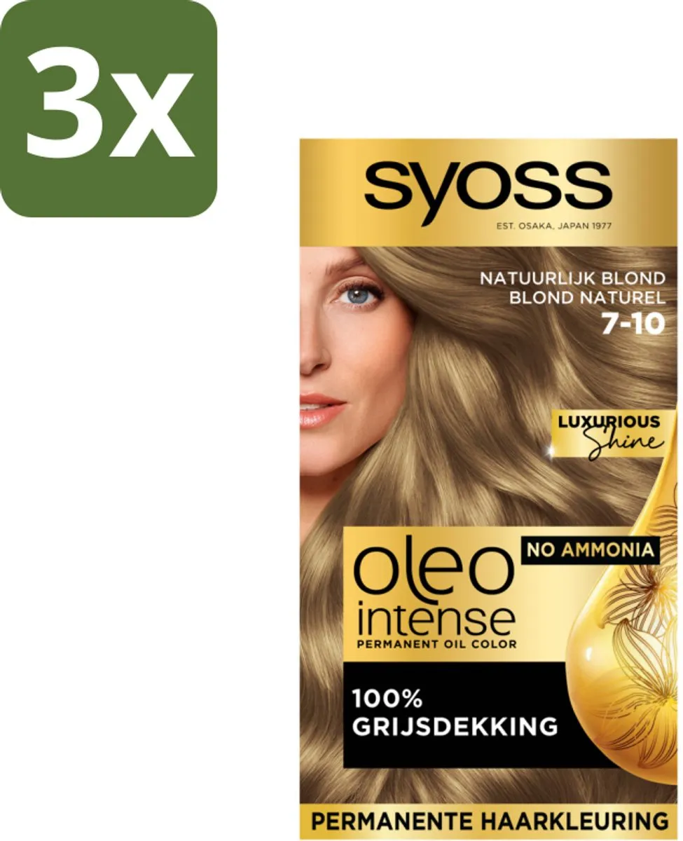 SYOSS Oleo Intense Haarverf 7-10 Natuurlijk Blond - 345ml