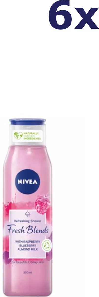 NIVEA Fresh Blends Douchegel Framboos - 6x300ml