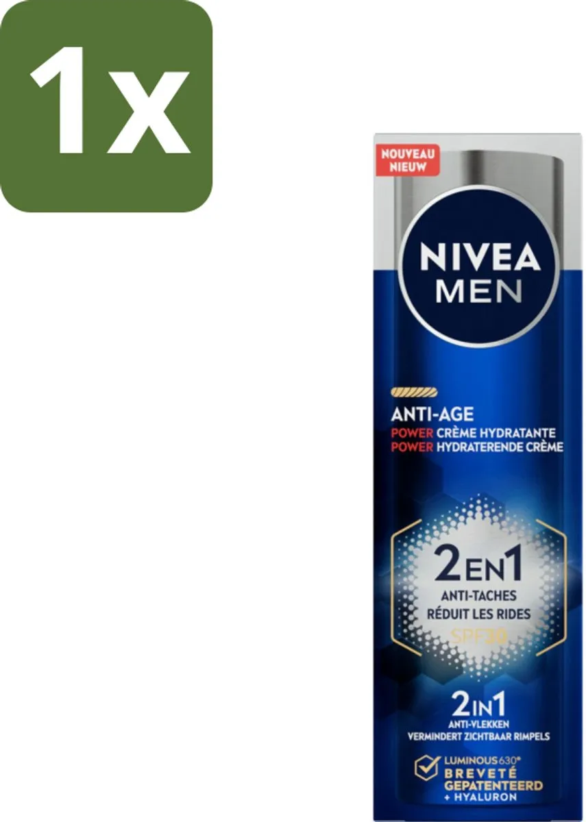 NIVEA MEN Anti-Age 2in1 Power Hydraterende Crème SPF 30 50ml