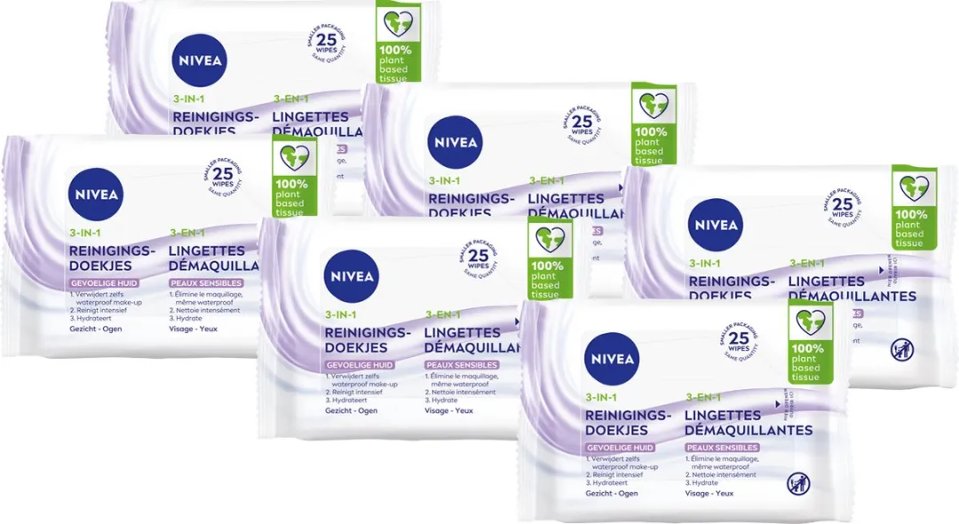 NIVEA Sensitive Reinigingsdoekjes 150 Stuks