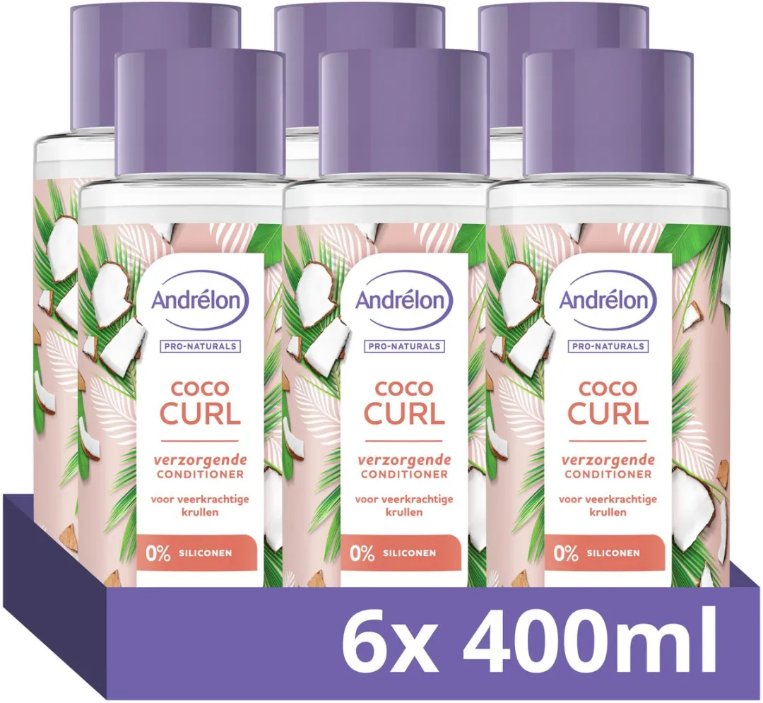 Andrélon Pro-Naturals Coco Curl Conditioner 6x400ml