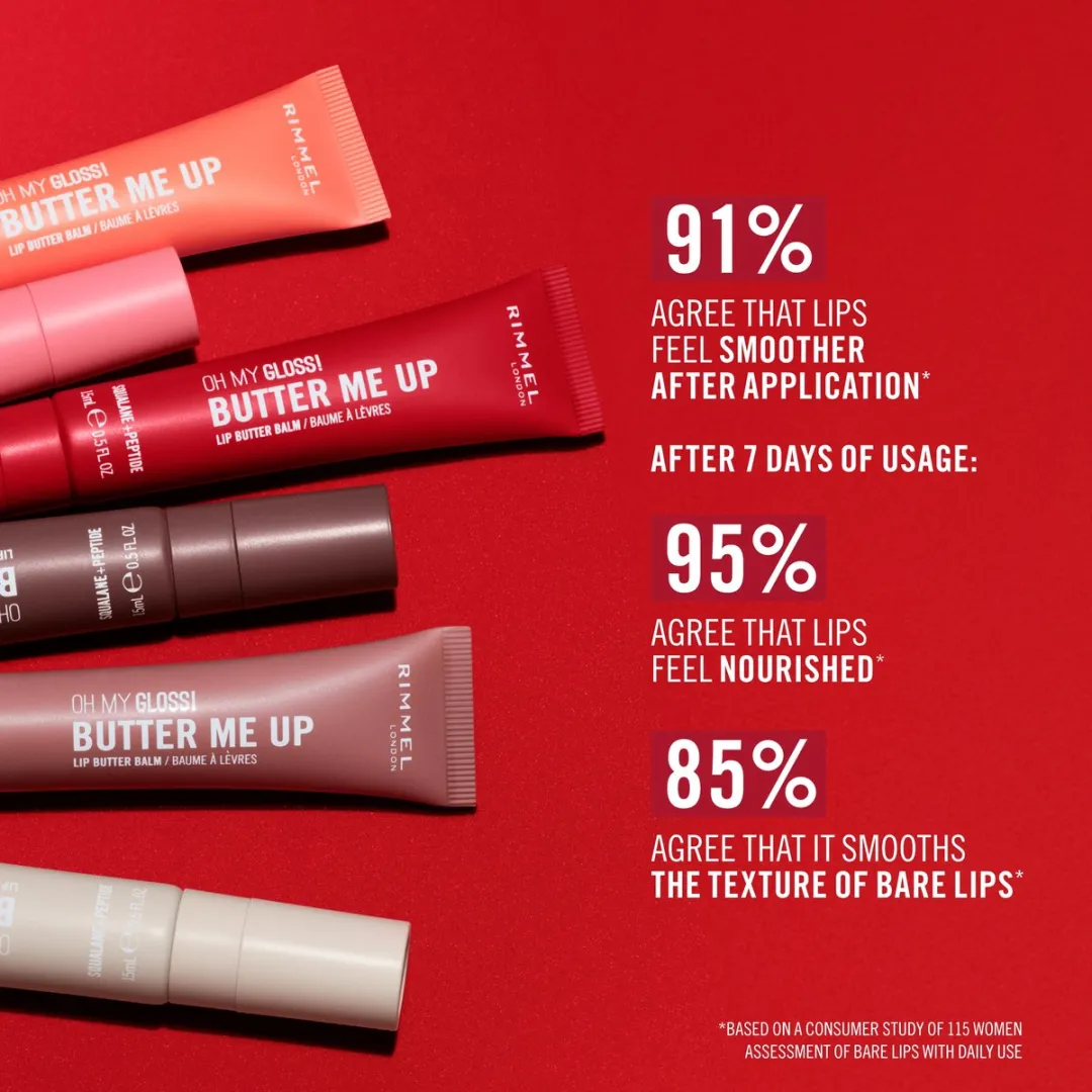 Rimmel London Oh My Gloss! Butter Me Up Lip Butter 15ml - Coral Breeze