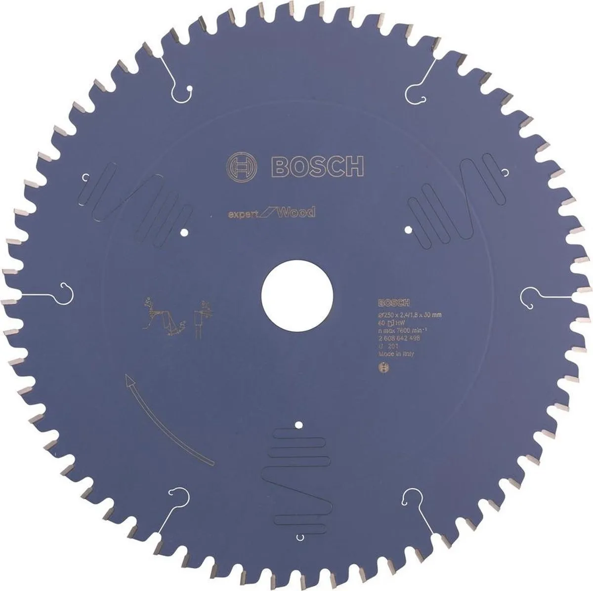 Bosch Professional Cirkelzaagblad Expert for Wood 250mm - 60 Tanden