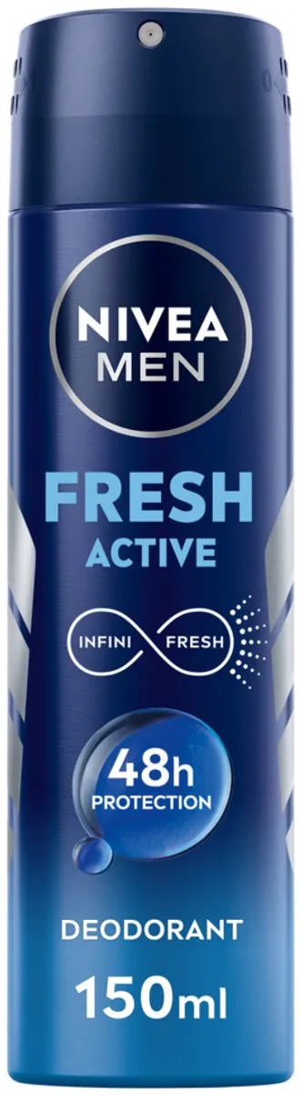 NIVEA MEN Fresh Active Deodorant Spray 150ml - 12 Stuks