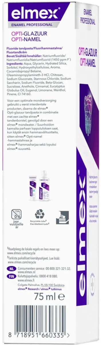 Elmex Tandpasta Glazuur Professional Opti-Glazuur 75ml - 225ml (3x75ml)