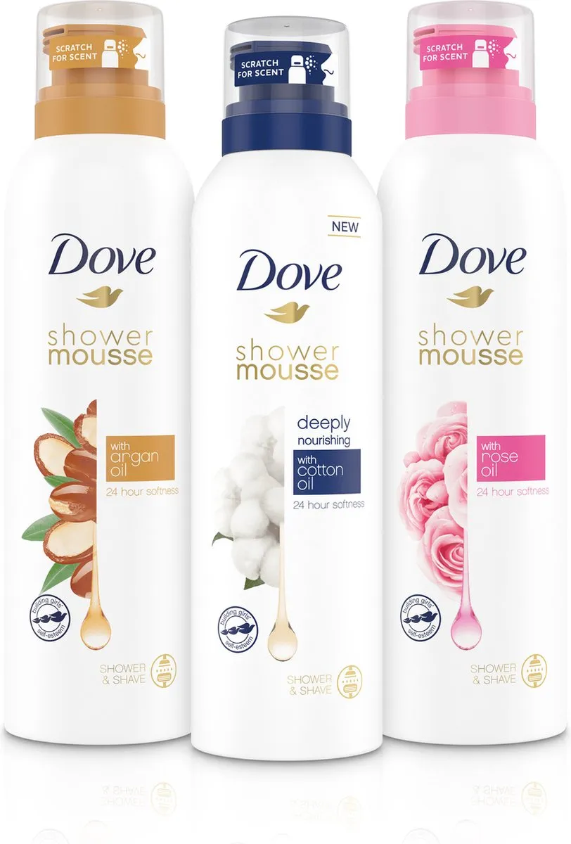 Dove Shower Mousse Mix - 3x200ml