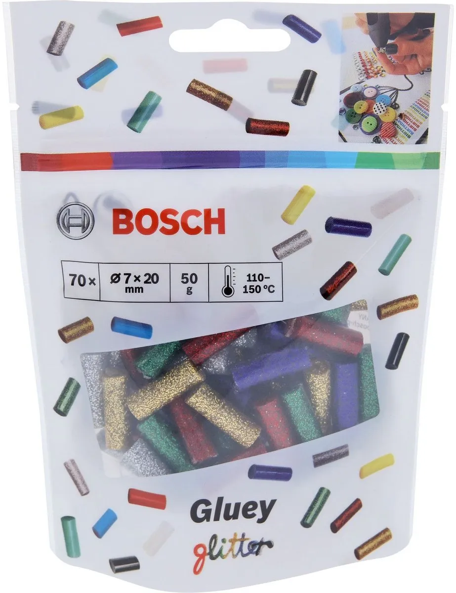 Bosch Glitter Lijmsticks 70 Stuks - Ø7mm