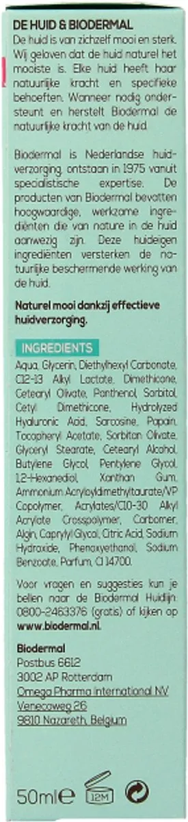 Biodermal Pure Balance Nachtcreme 50ml - Hyaluronzuur - afbeelding 6 van 6