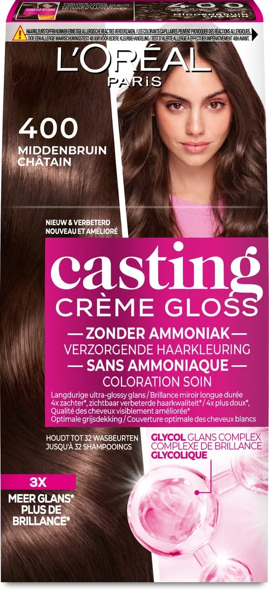 L'Oréal Paris Casting Crème Gloss Haarverf 400 Middenbruin
