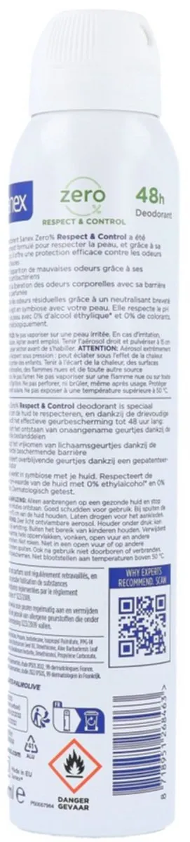 Sanex Zero% Deodorant Spray 200ml - Normale Huid